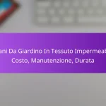 Divani Da Giardino In Tessuto Impermeabile: Costo, Manutenzione, Durata