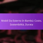 Mobili Da Esterno In Bambù: Costo, Sostenibilità, Durata