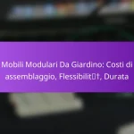 Mobili Modulari Da Giardino: Costi di assemblaggio, Flessibilità, Durata