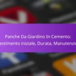 Panche Da Giardino In Cemento: Investimento iniziale, Durata, Manutenzione