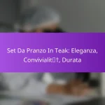 Set Da Pranzo In Teak: Eleganza, Convivialità, Durata